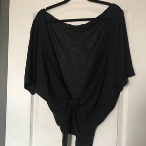 Front Tie Black Top (Free With Purchase)